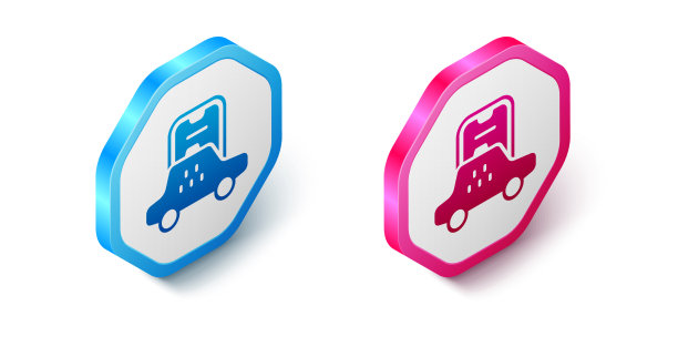 等距出租车移动应用程序图标隔离在白色图片下载