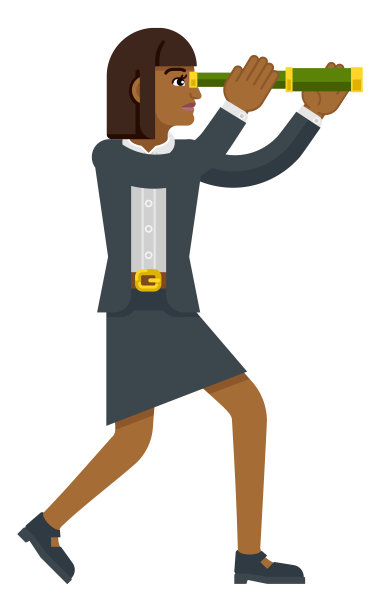 望远镜，望远镜女人的商业概念图片下载