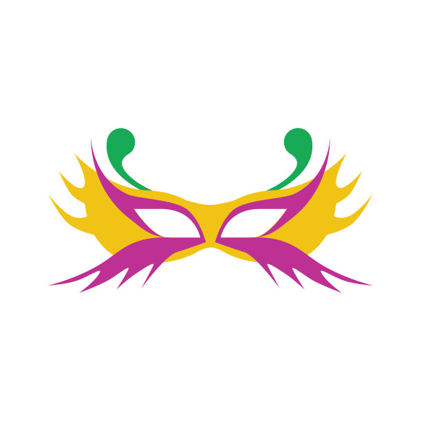 一个狂欢节面具。狂欢节上风格和颜色的面具。图片下载