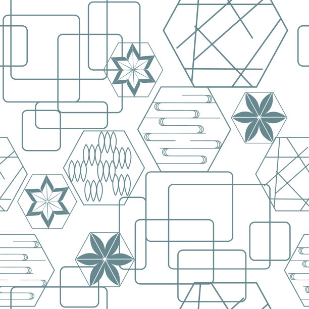 在白色背景上光抽象无缝的几何形状图案。矢量背景用于办公室装修、纸张和壁纸。图片下载