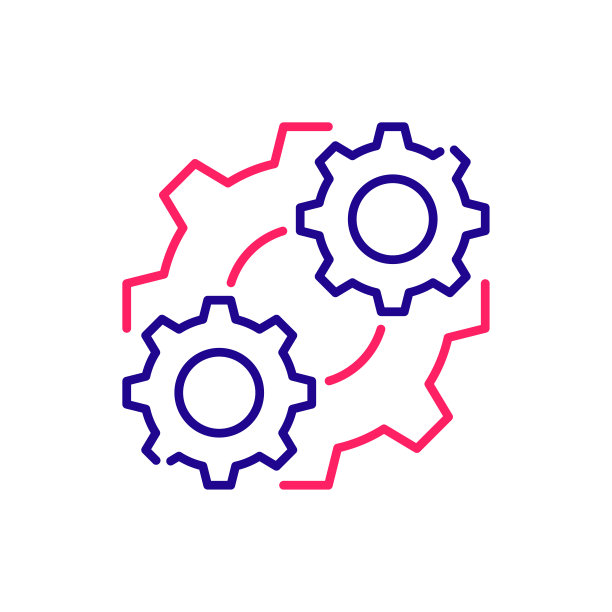 合并向量2颜色图标风格插图。EPS 10个文件图片下载