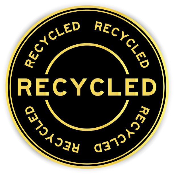 黑色和金色圆形标签不干胶贴图片下载