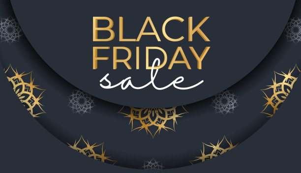 黑色星期五销售的庆祝广告深蓝色希腊金图案图片下载