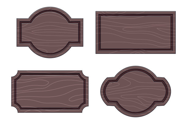 收集棕色木制招牌图片下载