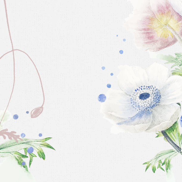 花婚背景美学边框设计图片下载