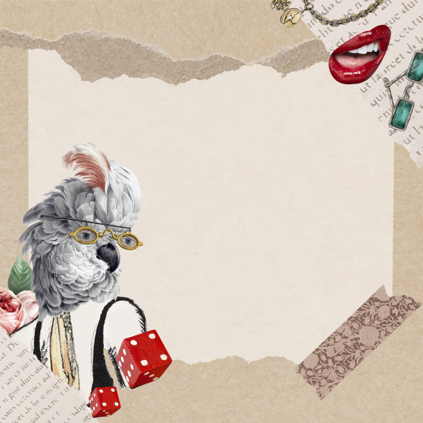 老式拼贴框壁纸背景混合图片下载