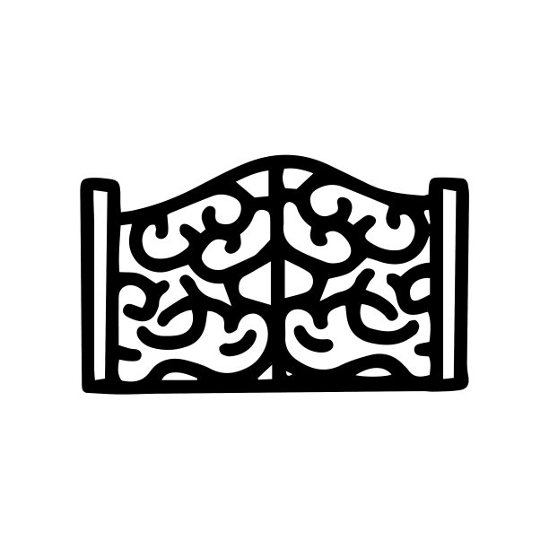 锻造栅栏黑线涂鸦简单图标图片下载