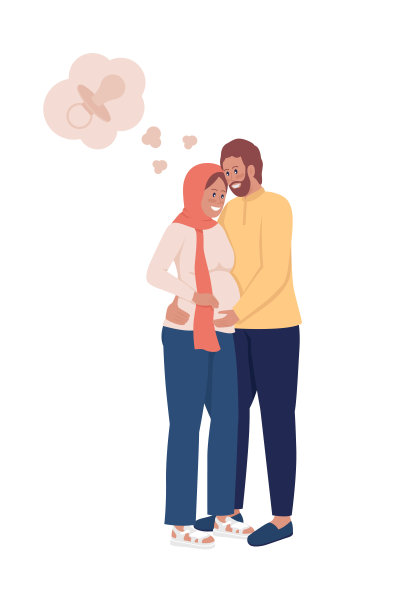 期待婴儿半平色矢量字符图片下载