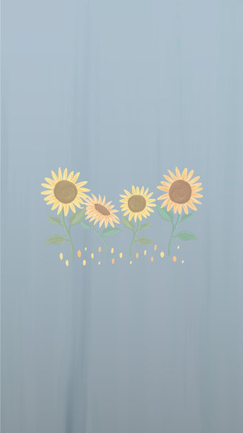 手绘向日葵手机壁纸图片下载