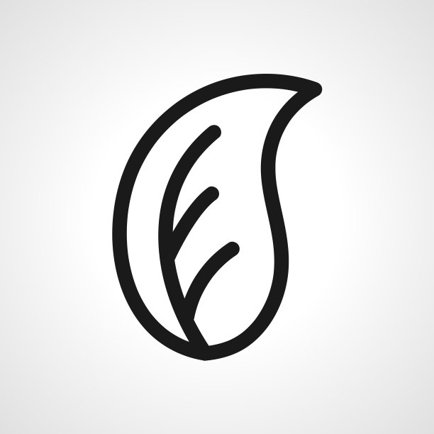 花瓣线图标叶子线性轮廓图标图片下载