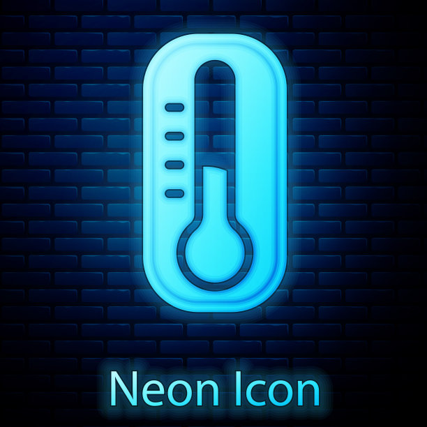 发光氖气象温度计测量图片下载