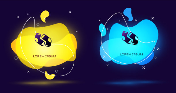 黑色袜子图标孤立在黑色背景图片下载