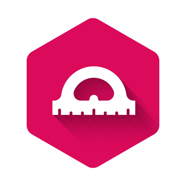 白色量角器网格测量度数图标图片下载