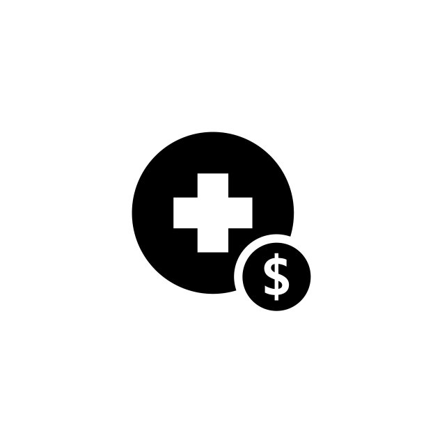 医疗费用剪影图标图片下载