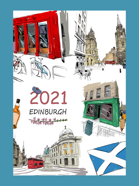 日历覆盖苏格兰爱丁堡2021年图片下载