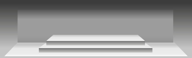 现实的长方形白色裙台在灯光下图片下载