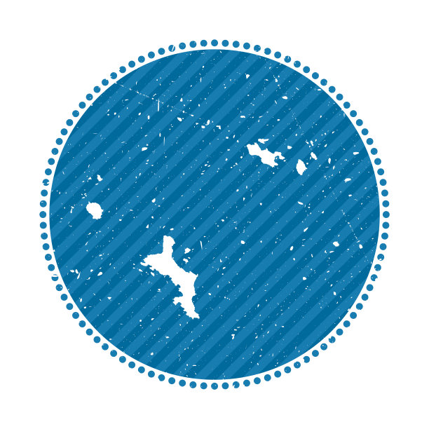 塞舌尔条纹复古旅行贴纸。图片下载