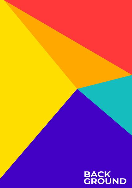 抽象平面几何和曲线色彩缤纷图片下载