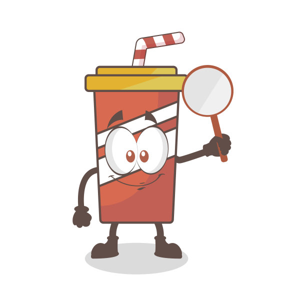 图形可爱的吉祥物软饮持板图片下载