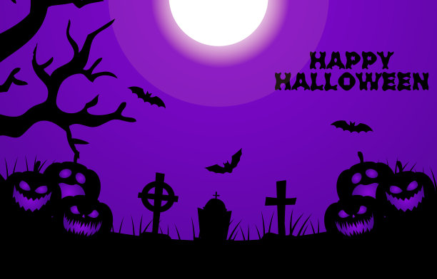 海报或快乐的万圣节背景图形图片下载