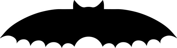 蝙蝠的黑色剪影图片下载