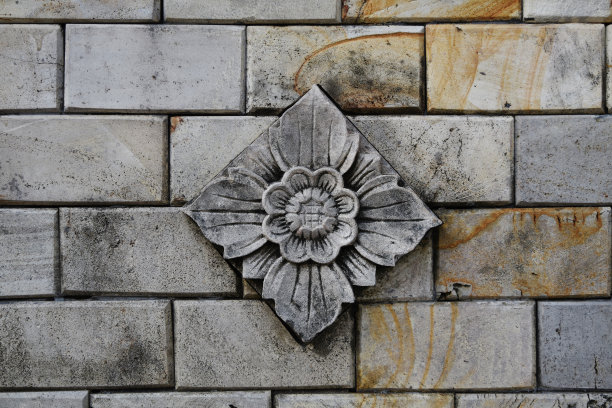 砖墙石用雕花装饰图片下载