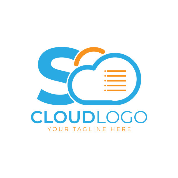 云技术标志的首字母s与云和图片下载