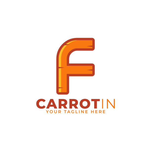 首字母f为胡萝卜设计的标志图片下载