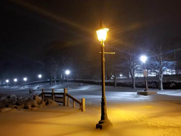 雪覆盖了街道图片下载