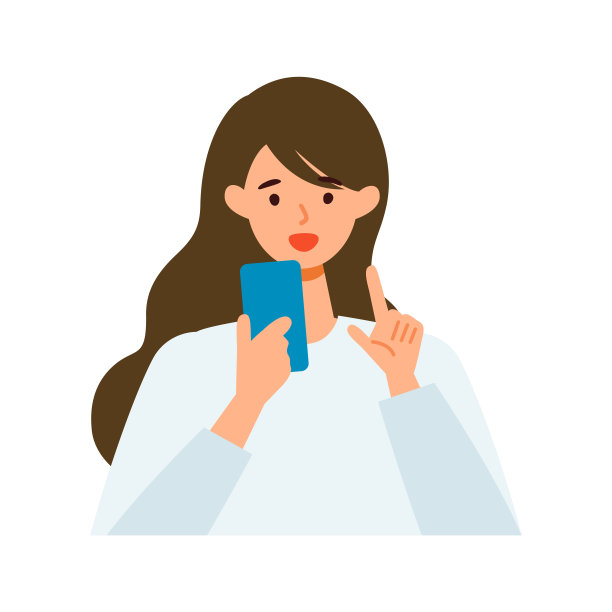 使用智能手机的概念。女人在用智能手机聊天。图片下载