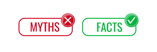 事实和神话图标矢量集孤立的白色背景。图片下载