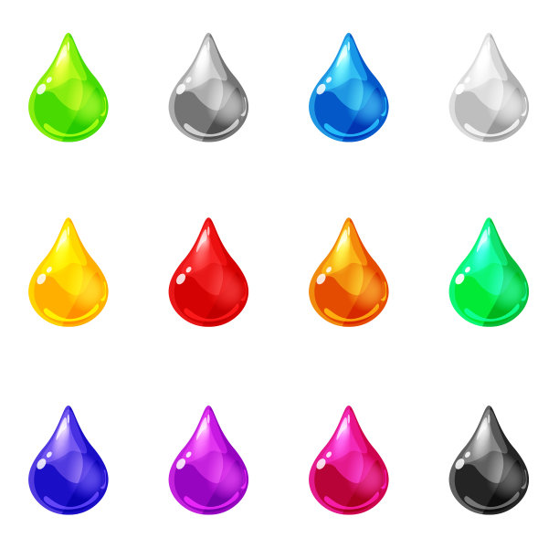 设置滴闪亮光泽丰富多彩的游戏资产aqua图片下载