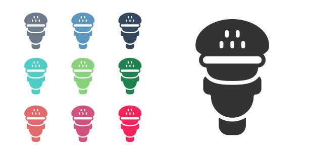 黑色出租车司机图标孤立在白色图片下载