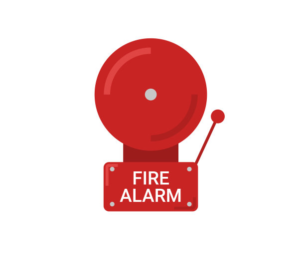 火警紧急矢量图标。火警危险标志图片下载