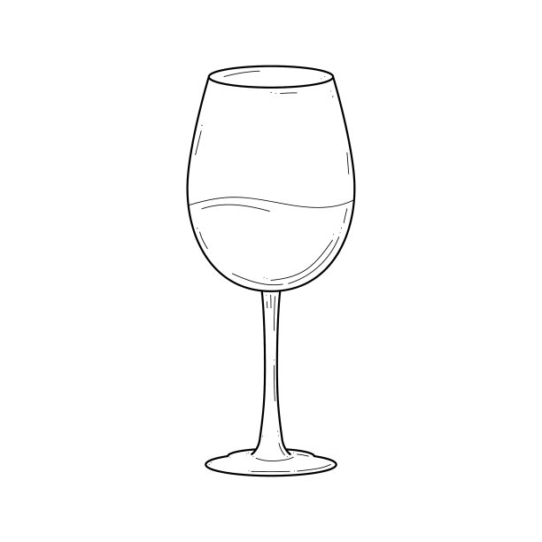 抽象手绘厨房用品葡萄酒杯餐涂鸦概念矢量设计大纲风格在白色背景孤立的烹饪图片下载