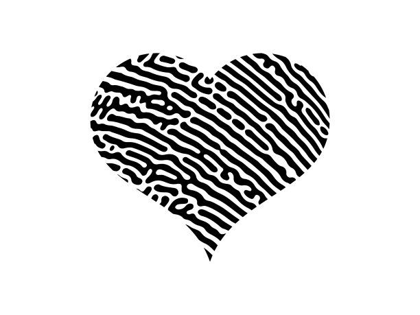 指纹心脏轮廓图片下载