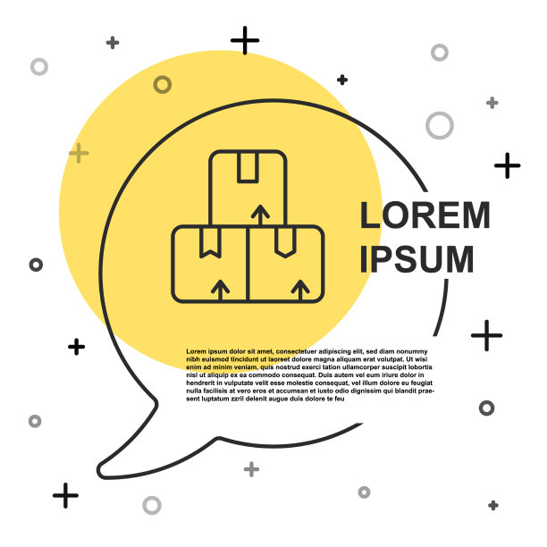 黑线纸盒纸盒图标隔离上图片下载