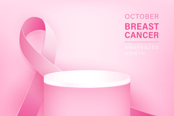 2021 - 259矢量-背景- 18 -模型- 3 - d -阶段-讲台乳房癌症- -颜色-粉色- 5000 x3338px意识图片下载