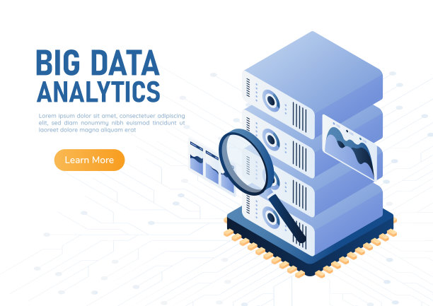 计算机芯片上的等距网幅放大镜扫描数据库服务器图片下载