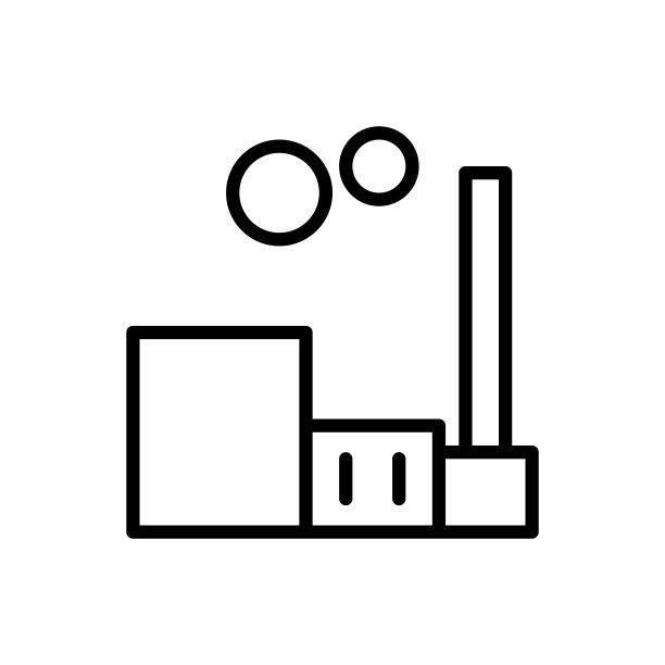 发电厂图标矢量插图图片下载