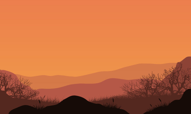 难以置信的黄昏山景图片下载