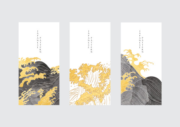 日本背景与金色和黑色纹理图片下载