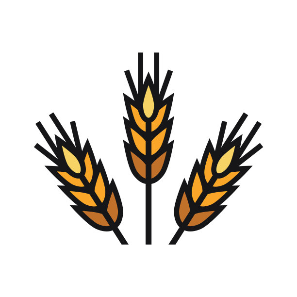 三个小麦小穗的图标图片下载
