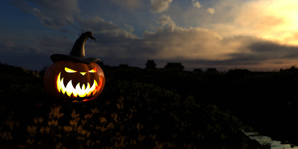 万圣节南瓜旧背景图片下载