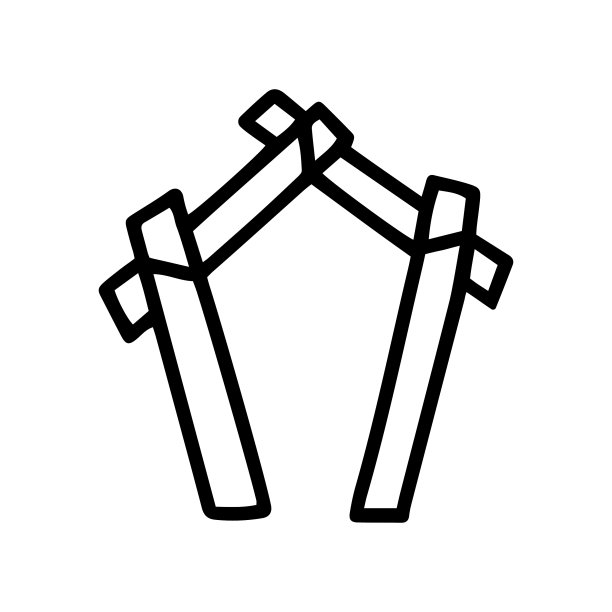 拱形黑线涂鸦图标设计图片下载