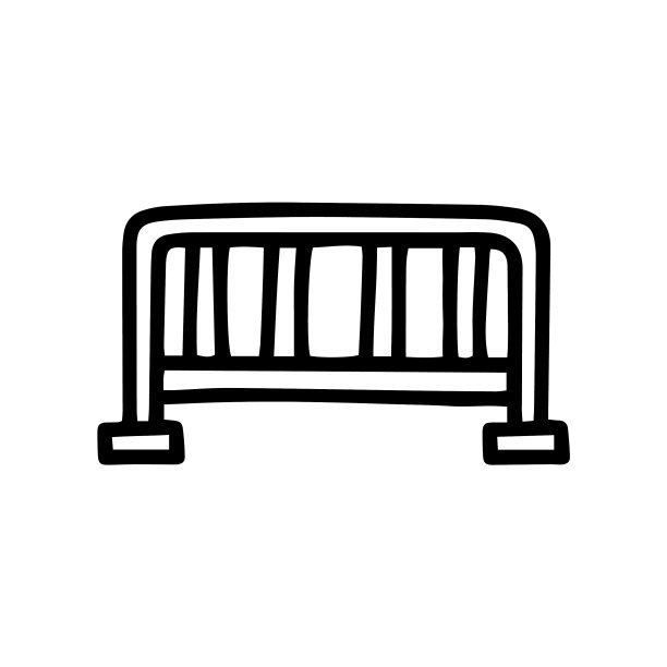 街道围栏黑线涂鸦简单图标图片下载
