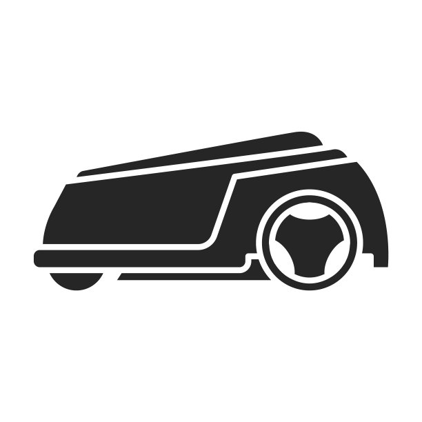 割草机图标黑色图标孤立上图片下载