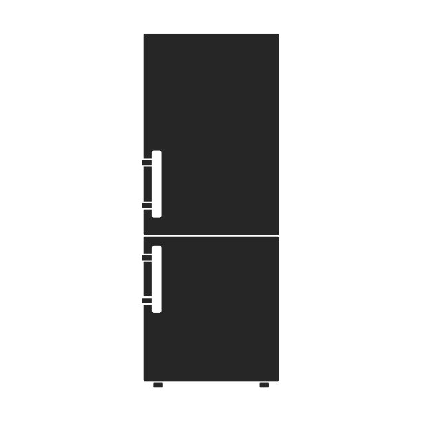 冰箱图标黑色图标隔离上图片下载