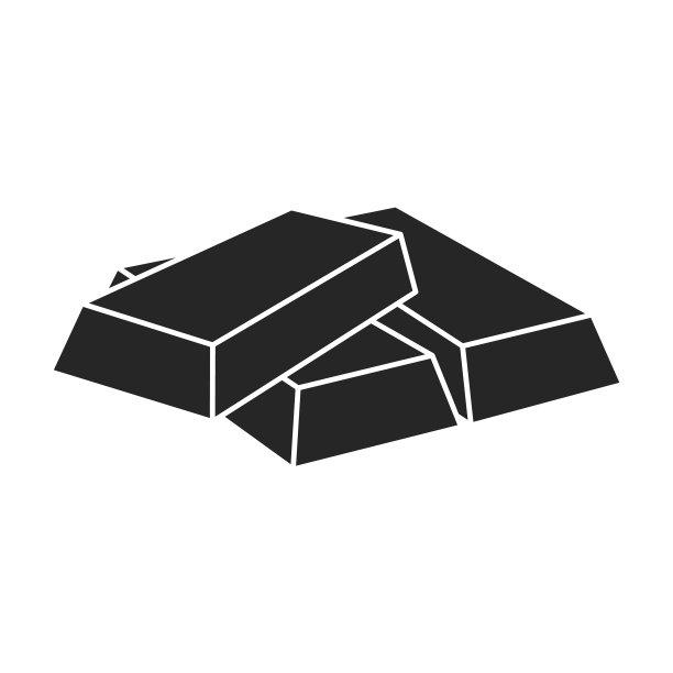 金条图标黑色图标隔离上图片下载