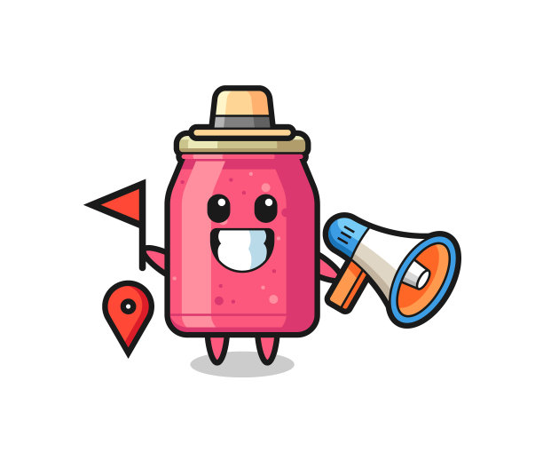 卡通人物草莓酱游览图片下载